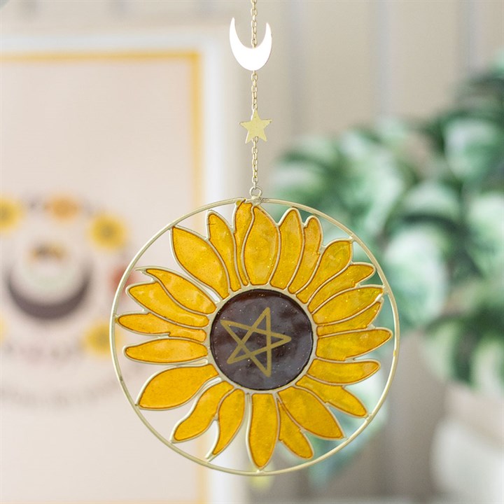 Bee Radiant Sunflower Suncatcher