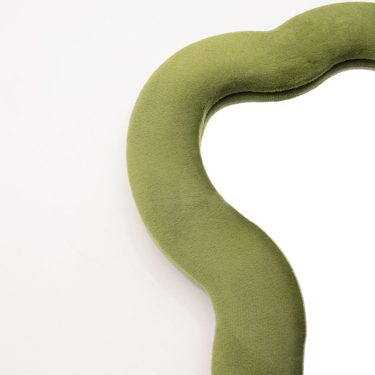 Soft Squiggly Mirror - Large Cloud - Moss Green (33.4x23.5x2.3cm)