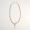 Indian Devotional Pendant - Silver Plated (45cm Cord)- Goddess Amethyst