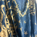 Nomad Sari Kaftan – Sea Blue with Gold Coral Print